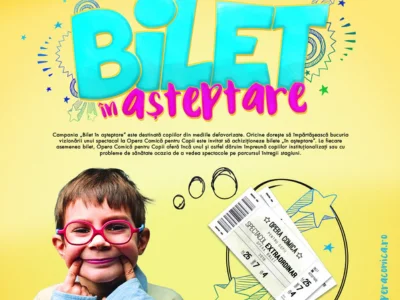 Campania Bilet în Așteptare aduce copii din toată țara în sălile de spectacol de la Opera Comică pentru Copii